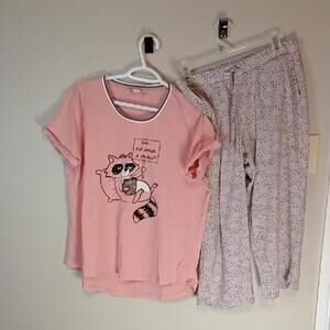 La Vie En Rose Unmatched 2 Piece Pjs Large/medium